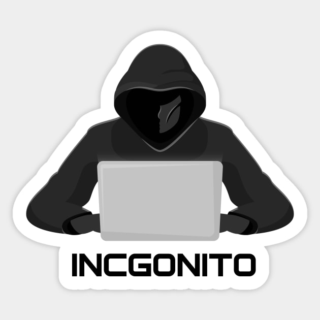 Incognito Dark Sticker by FungibleDesign